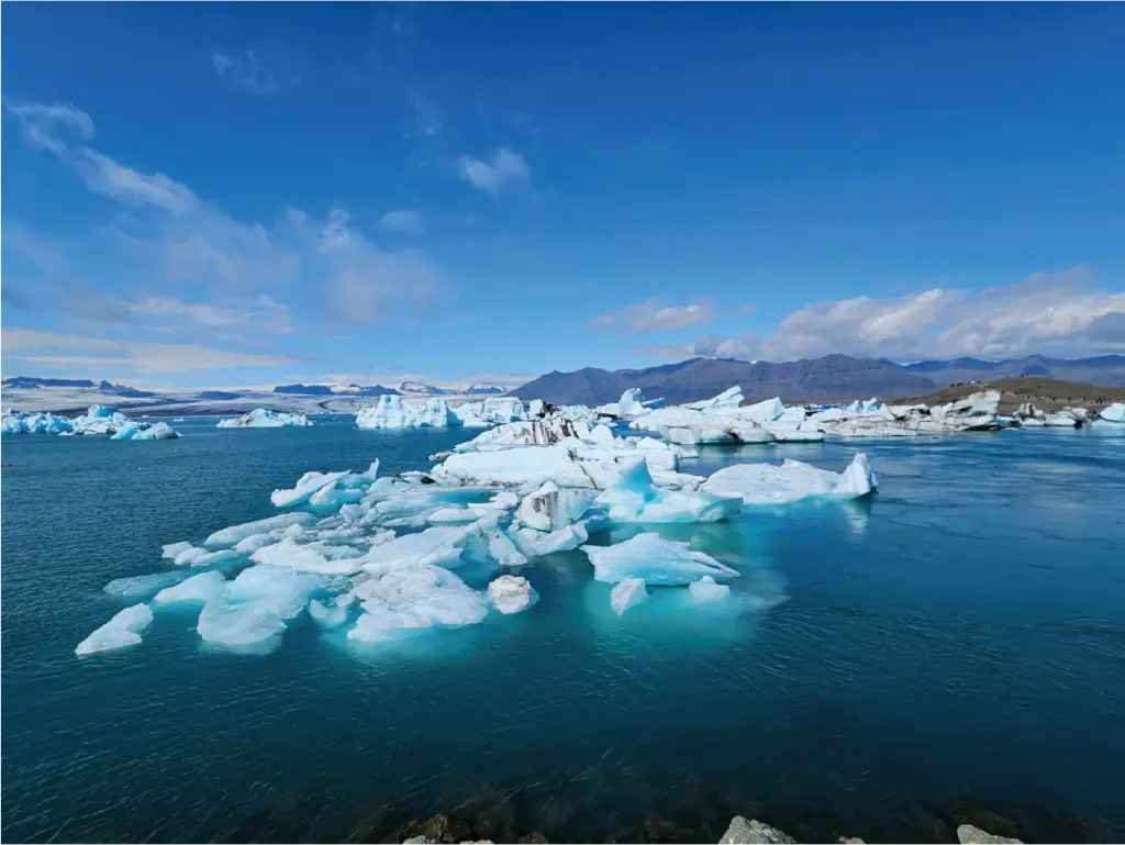 Jökulsárlón con icebergs