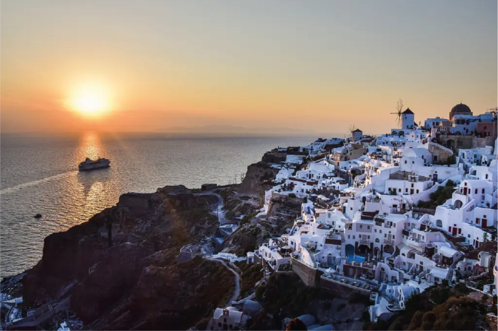 Santorini al atardecer