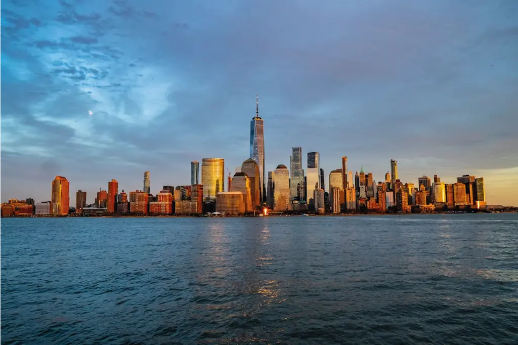 Skyline de Manhattan al atardecer
